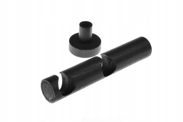 Dobbelt træbeslag til gardinstang, diameter 20 mm, sort, 2 stk.