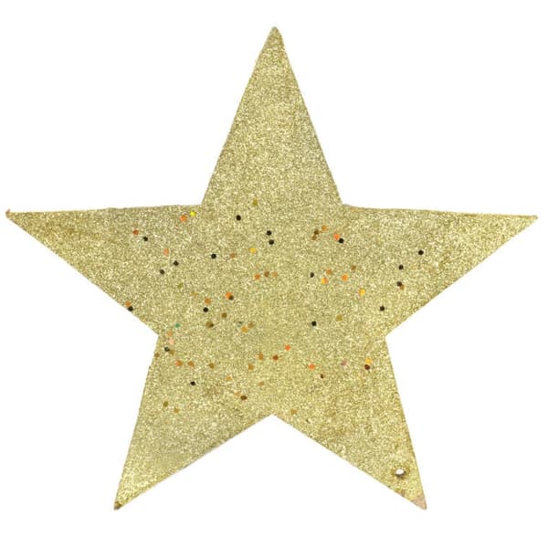 Juldekoration glitterstjerne til ophængning 28 cm