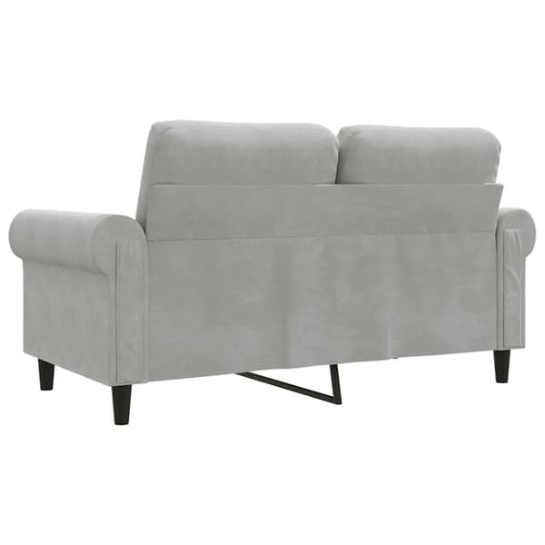 vidaXL 2-sitssoffa ljusgrå 120 cm klädd i sammet