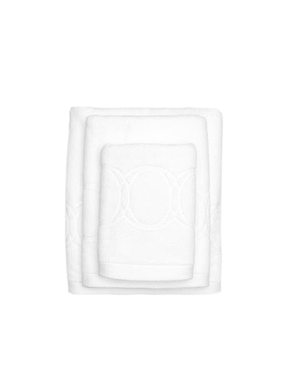 Monogram Opus handduk 50x100cm vit / Officine Monogram