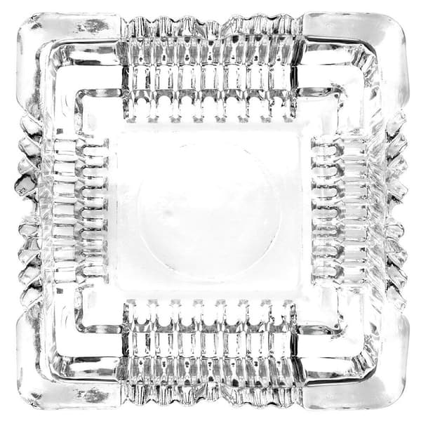 Askkopp glas kvadratisk 10,5x10,5x3,5 cm