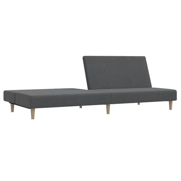 vidaXL 2-sits bäddsoffa, ljusgrå, klädd i tyg