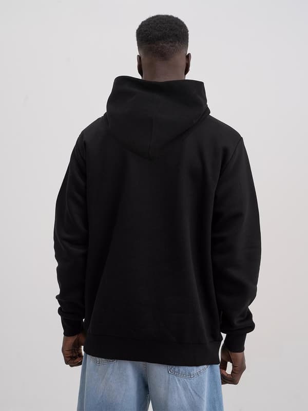 Miesten oversize-huppari musta Method Mini Laurel-logolla M