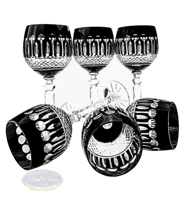 Sorte krystalvinglas 280 ml franske
