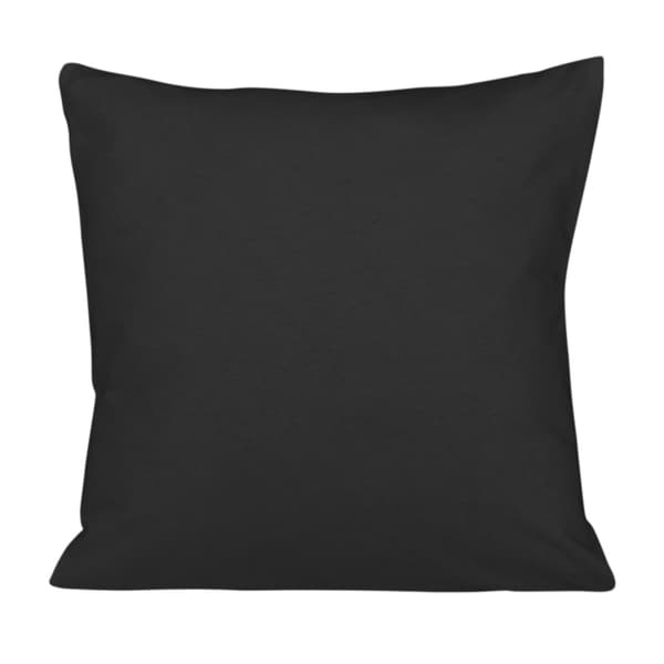 Örngott 40x40 bomullsjersey, svart, dragkedja