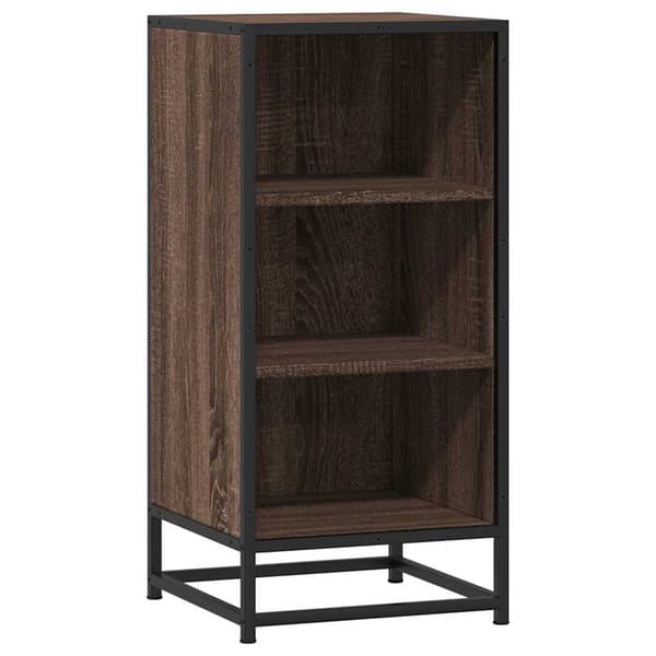 vidaXL skab brunt egetræ 35,5x35x76 cm træbaseret materiale