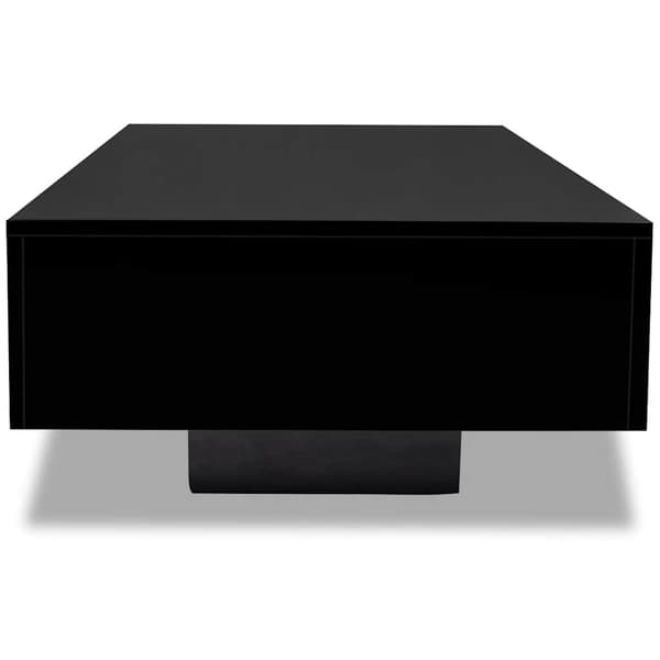 vidaXL Vardagsrumsbord, svart, högglans