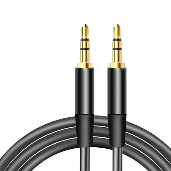 Lydkabel jack 3,5 mm - jack 3,5 mm 1 m sort Maxlife