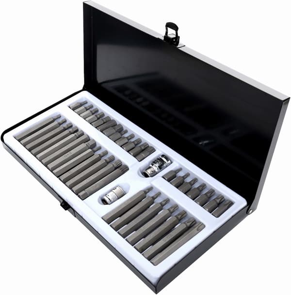 Sats med Torx-, HEX- och Spline-bits, 40 delar. KD10220
