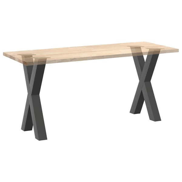 vidaXL Matbordsben, 2 st, Antracit, 60x(72-73) cm, Stål