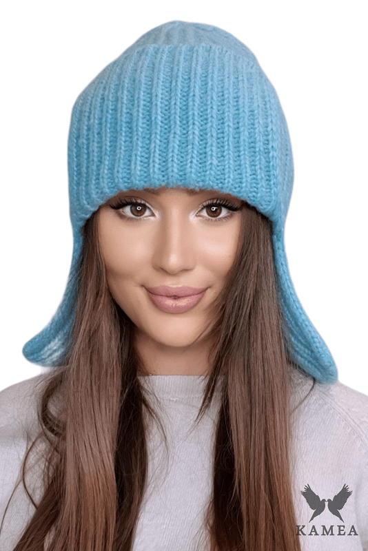 AMETHYST ushanka vinterhat, turkis farve