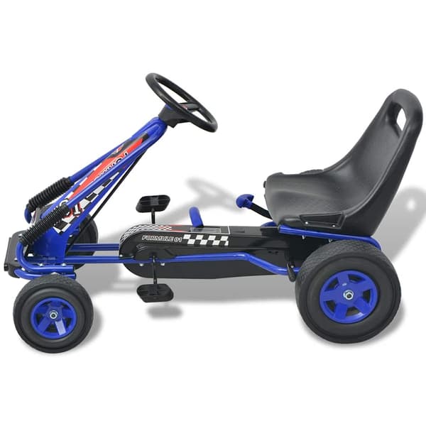 vidaXL børne-gokart med justerbart sæde blå