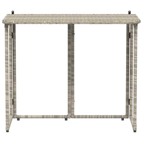vidaXL foldbart havebord lysegrå 90x51x75 cm polyrattan