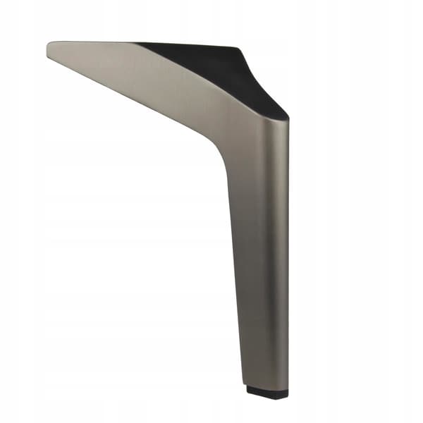 Sort metalmøbelben til skab, seng, loftmøbel, skrå, 18 cm