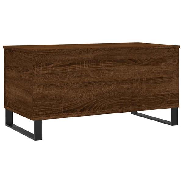 vidaXL sofabord brunt egetræ 90x44,5x45 cm