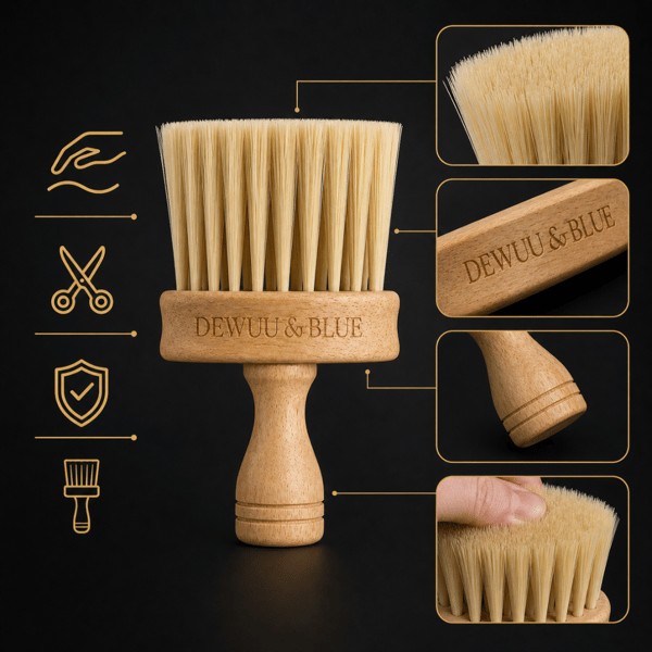 Trähårborste, frisörborste, barberborste