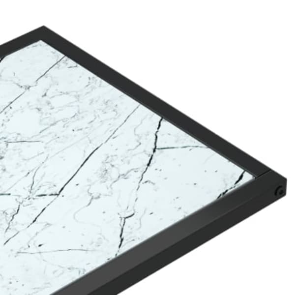 vidaXL computer sidebord hvid marmor 50x35x65 cm