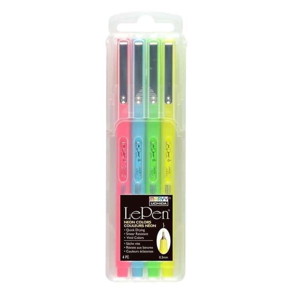 Le Pen fineliners i 4 farver