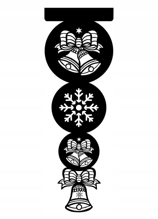 R18 ÅBEN moderne JULEPynteskærm Jul VINTER 90x30 hvid