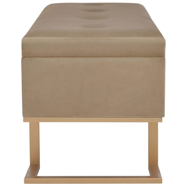 vidaXL Säilytyspenkki 105 cm beige sametti