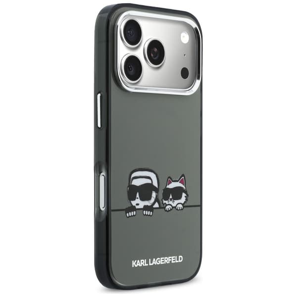 Karl Lagerfeld IML Karl & Choupette Peekaboo Logo MagSafe-etui til iPhone 17 Pro Max, sort