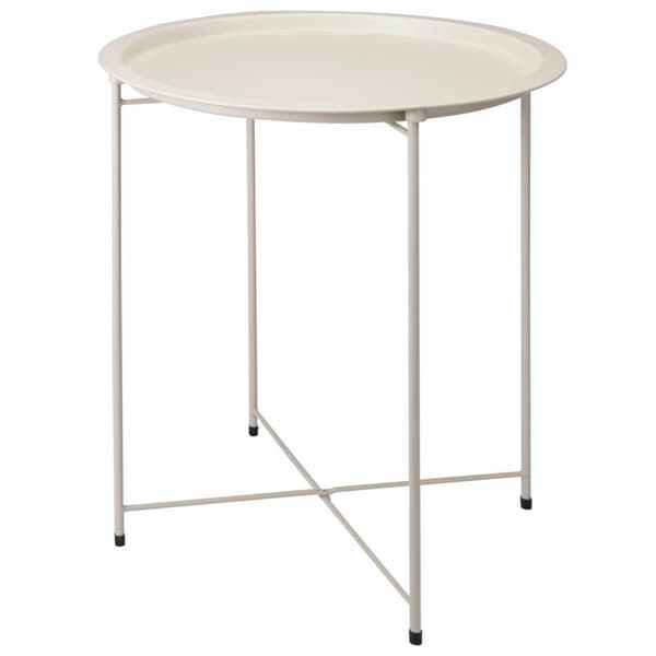 Beige metall sidobord 47xh50 cm