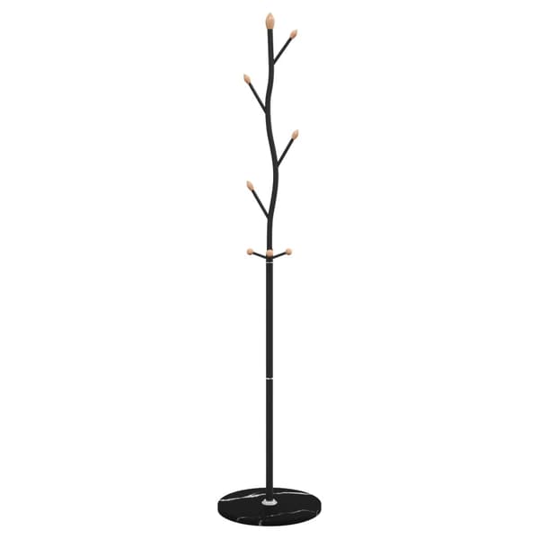 vidaXL stående knagerække sort 177 cm malet jern
