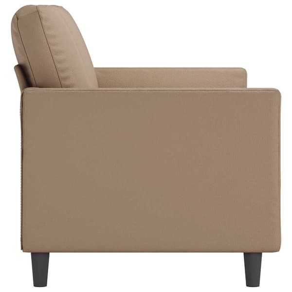 vidaXL 3-sitssoffa, Cappuccino, 180 cm, konstläder