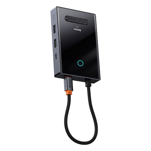 8in1 HUB-sovitin HDMI DisplayPort VGA USB-A USB-C - harmaa