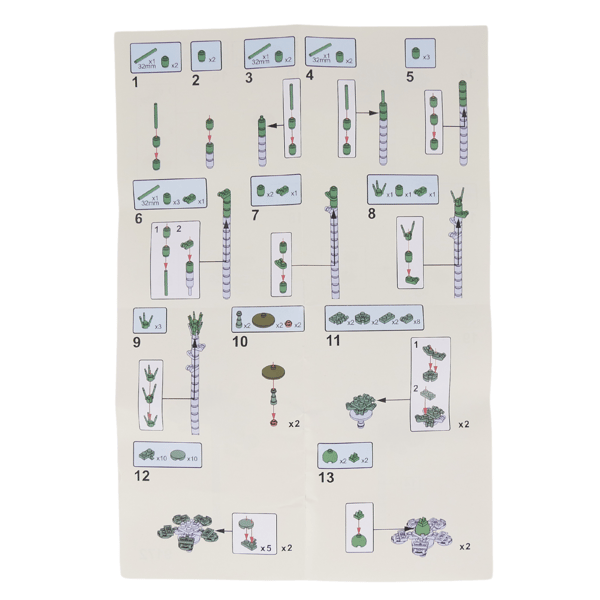 Blomblocksset 94 delar bukett monteringsanvisning