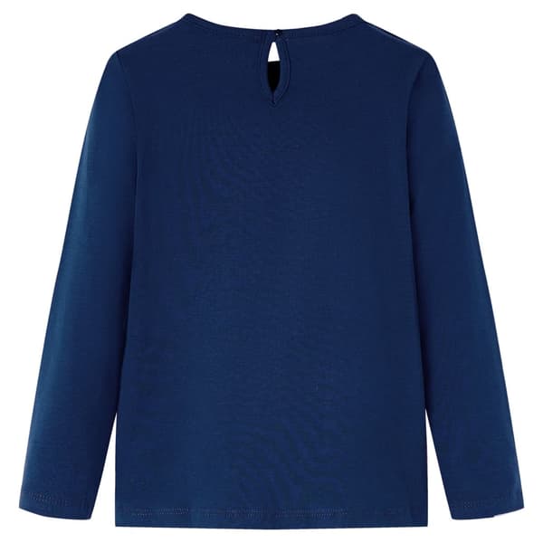 Barn långärmad T-shirt, marinblå, 104