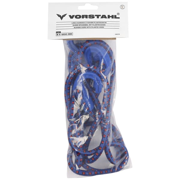Elastisk gummireb med plastikkrog 2 stk. 8x1200mm Vorstahl
