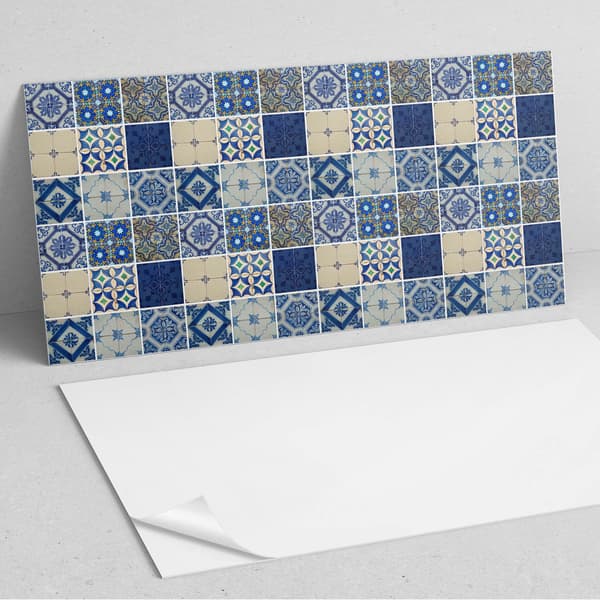 Trykt vinylpanel, klar til montering, 100x50 cm mosaikflisemønster