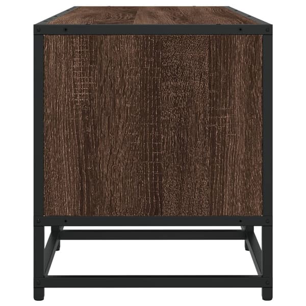 vidaXL TV-bord brunt egetræ 100x35x41 cm