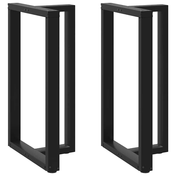 vidaXL barbordsben, 2 stk., sort, 60x35x(100-101) cm, stål