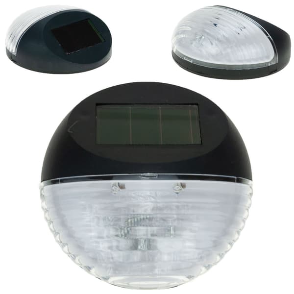 SOL0694 SOLAR LAMPE VÆGLAMPE 2 LED HAVE SORT FLOODLIGHT TIL VÆGFACADE