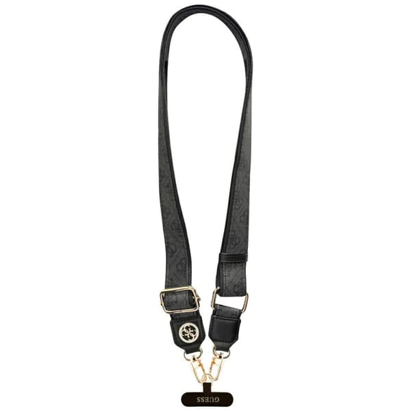 Guess Universal CBDY 4G Tether Patch med strass-metallogo, sort snor