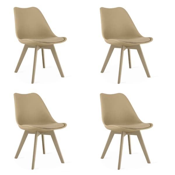 MARK stol - mørk beige / beige ben x 4