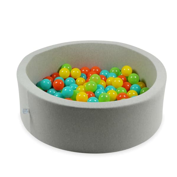 Leksaksbollar ø7cm 500 st gul, orange, ljusgröna, turkos
