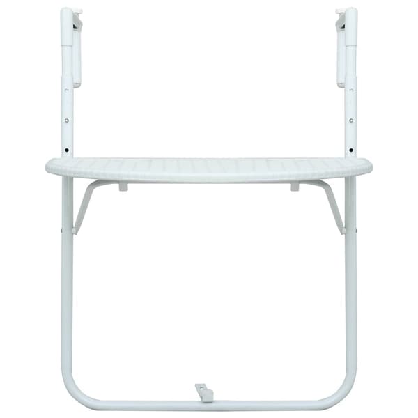 vidaXL Balkonghängbord vit 60x64x83,5 cm plast