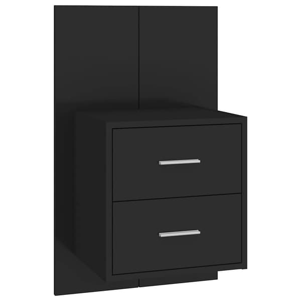 vidaXL vægmonteret natbord, sort