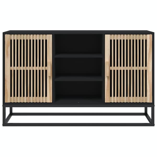vidaXL skab, sort, 105x30x65 cm, træbaseret materiale