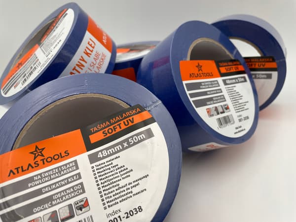 ATLAS TOOLS PRO BLÅ BLØD MALETAPE UV 14 dage 48mm/50m