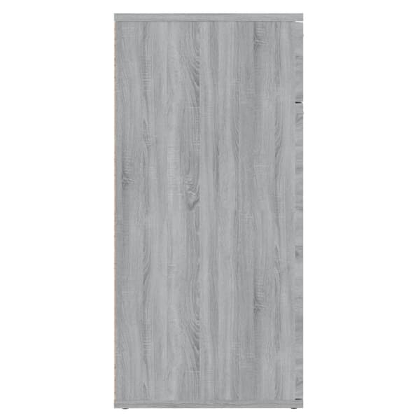 vidaXL kommode, grå Sonoma-eg, 80x36x75 cm