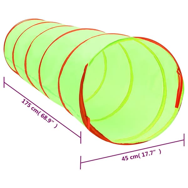 vidaXL legetunnel til børn grøn 175 cm polyester