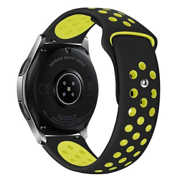 Beline Watch 20mm Sport Silikonerem Sort og Gul