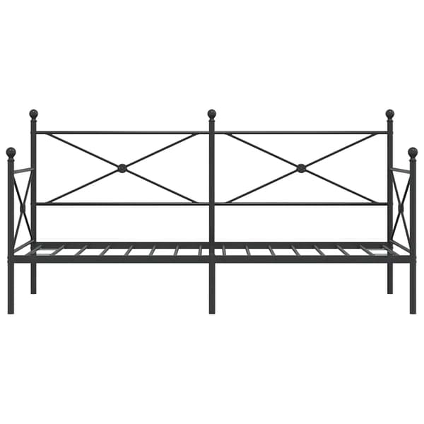vidaXL dagseng uden madras sort 90x200 cm stål