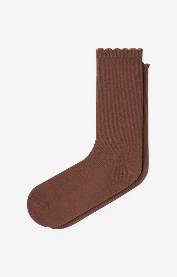 Ribbade strumpor med volanger 42-43