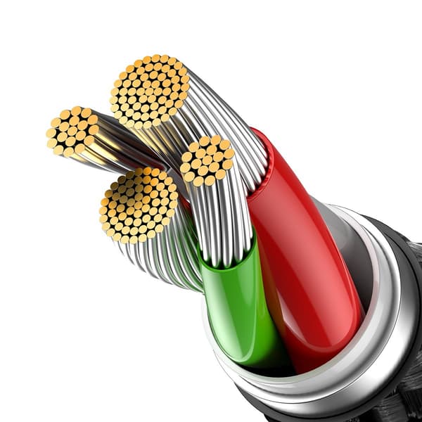 Glimmer Series USB-A kabel iPhone Lightning 480Mb-s 2.4A 2m sort