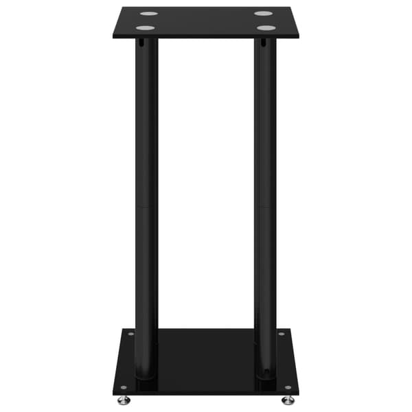 vidaXL højttalerstativer, 2 stk., sort, hærdet glas, 4 stolper